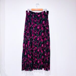 JOE FRESH Green and purple maxi skirt